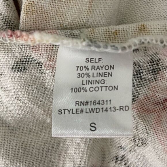 Aura Cream Floral Midi Dress Puff Sleeve Cottage Romantic Milkmaid Regency Sz S - Picture 5 of 10